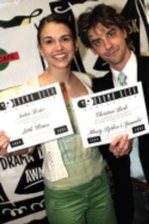 Sutton and Christian proudly displaying their nominations Photo