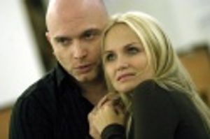 Michael Cerveris and Kristin Chenoweth in rehearsals for the Encores! production of T Photo