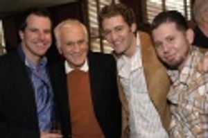 Johnathan Dokuchitz, Dick Latessa, Matthew Morrison, and Justin Brosnan (FUSE Televis Photo