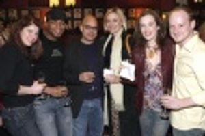 David Yazbek (third from left) with ensemble members (l-r) Roxanne Barlow, Grasan Kin Photo