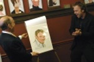 Joel Grey unveiling Norbert's caricature Photo