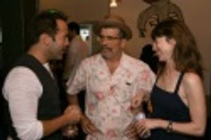 Jeremy Piven, David Mamet and wife Rebecca Pidgeon Photo