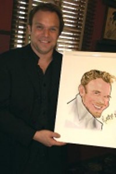 Norbert and his caricature Photo