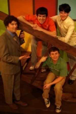 clockwise from left: John Cygan, Justin Meloni, Elliot Kevin Schwartz and Adam Conger Photo