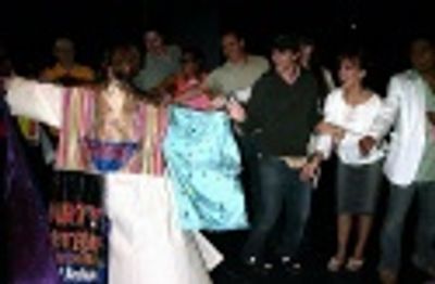 Dylis Croman shows off the robe Photo