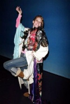 Dylis Croman shows off the robe Photo