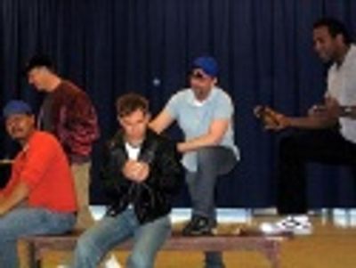 The men in the company, Erick Pinnick (Dean Webber), Michael Rupert (Alan), Chad Kimb Photo