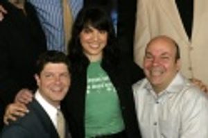 Michael McGratch, Sara Ramirez, and Casey Nicholaw Photo