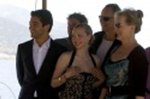 Dominic Cooper, Colin Firth,Amanda Seyfried, Stellan Skarsgard and Meryl Streep Photo
