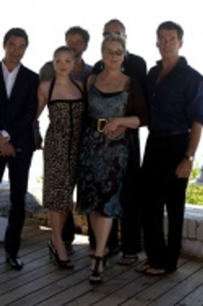 Dominic Cooper, Colin Firth,Amanda Seyfried, Stellan Skarsgard, Meryl Streep and Pier Photo