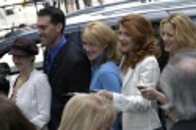 Christina Applegate, Erin Dilly, Victoria Clark, and Sherie Rene Scott pose with a SA Photo