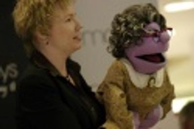 Jennifer Barnhart w/ Mrs. T (they called her "Mrs. T" instead of using her full last  Photo