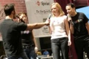 Cheyenne Jackson, Jenn Gambatese, Leah Hocking, and Mark Price of "All Shook Up" perf Photo