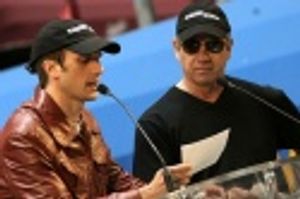 Frederick Weller and Tom Wopat of "Glengarry Glen Ross" Photo