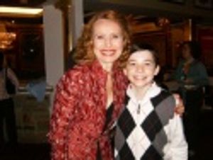 Barbara Robertson, who stars as "Mame" with Liam Byrnes, who stars as "Patrick Dennis Photo