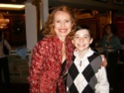 Barbara Robertson, who stars as "Mame" with Liam Byrnes, who stars as "Patrick Dennis Photo