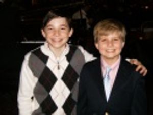 Liam Byrnes, who stars as "Patrick Dennis" and Derek Rippe, who stars as "Peter Denni Photo