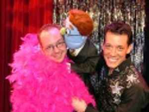 Rod (and John) show their appreciation to Jamie McGonnigal
who directed the show
 Photo