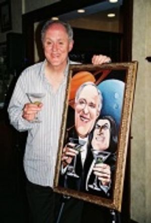 John Lithgow posing with his painting  Photo