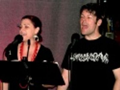 Back up singers Natalie Blalock and Eric Pickering Photo
