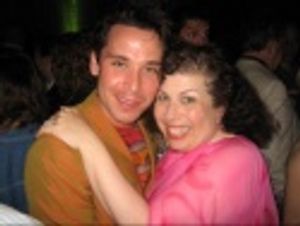 Kristoffer Cusick with bookwriter Winnie Holzman Photo