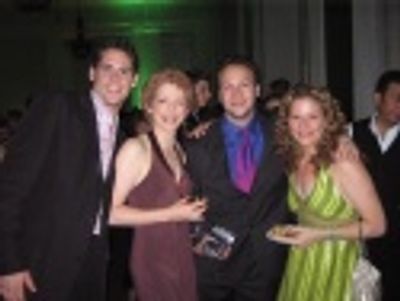 Barrett, Kathy Senten (understudy Madame Morrible),
Colin (Music Dir.), and Anna Photo