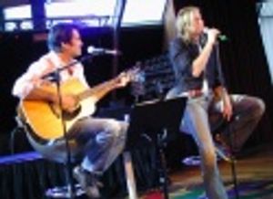 Robbie Roth and Gavin Creel in the Spinnaker Lounge Photo