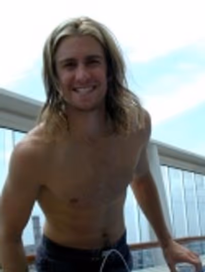 Gavin takes a break from the sun to smile for the camera Photo