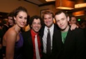Sara Gettelfinger, Tyrone Giordano, Director Jeff Calhoun and Michael Arden

 Photo