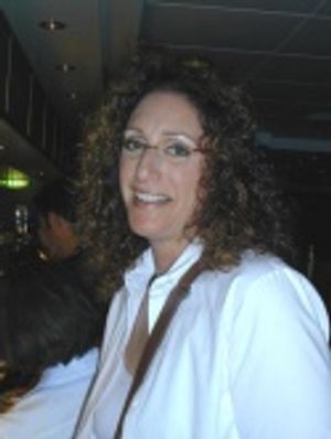 Comedienne Judy Gold in line at the Garden Cafe buffet Photo