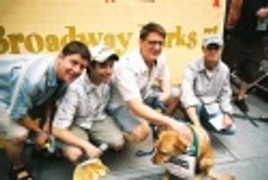 Spamalot's Michael McGrath, Steve Rosen, Christopher Sieber
and David Hyde Pierce Photo