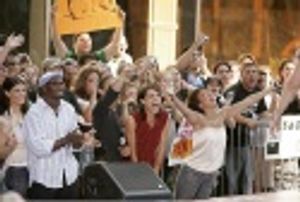  For the first number, they were cheered on by Taye Diggs, Wilson Jermaine Heredia, R Photo