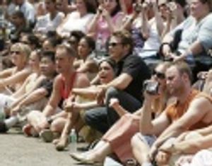 Rosario and Jason watching the show Photo