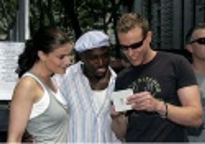 Idina, Taye and Adam Photo