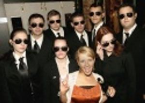 Melissa Rauch with her Secret Service: Front Row (l to r): Britt Bachmann (Asst. Stag Photo