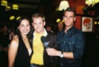 Julie Danao-Salkin, Chad Kimball and
"Access Hollywood's" Tim Vincent Photo