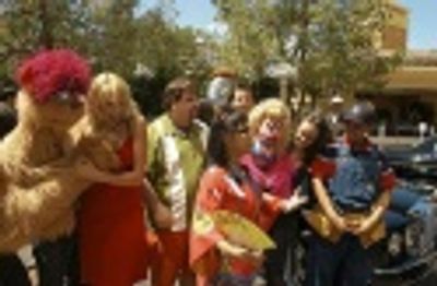 The cast checks out the Vegas strip Photo