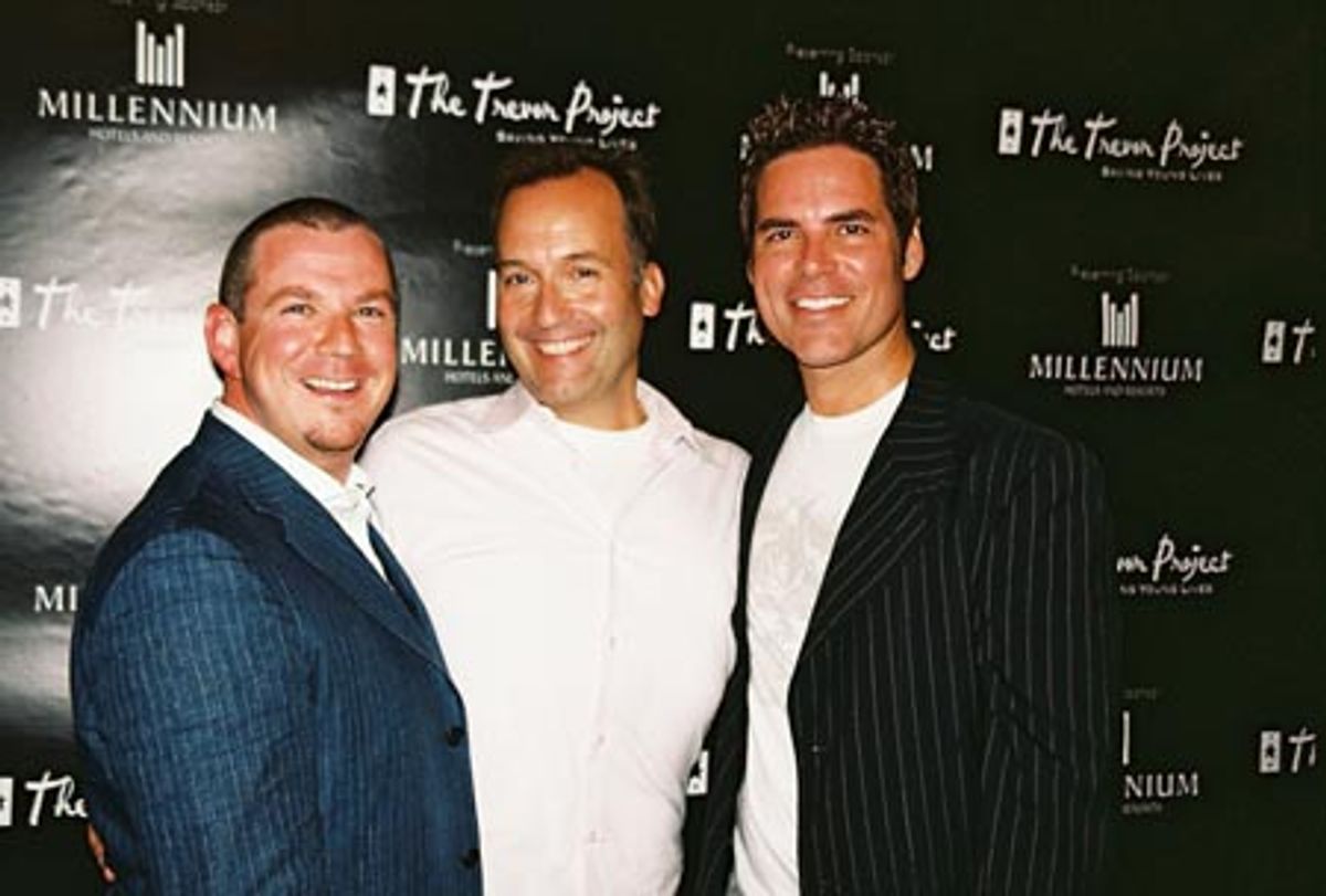Diarmaid B. Sullivan, Frank Conway (Broadway Cares/Equity Fights AIDS) and Jorge Valencia at 