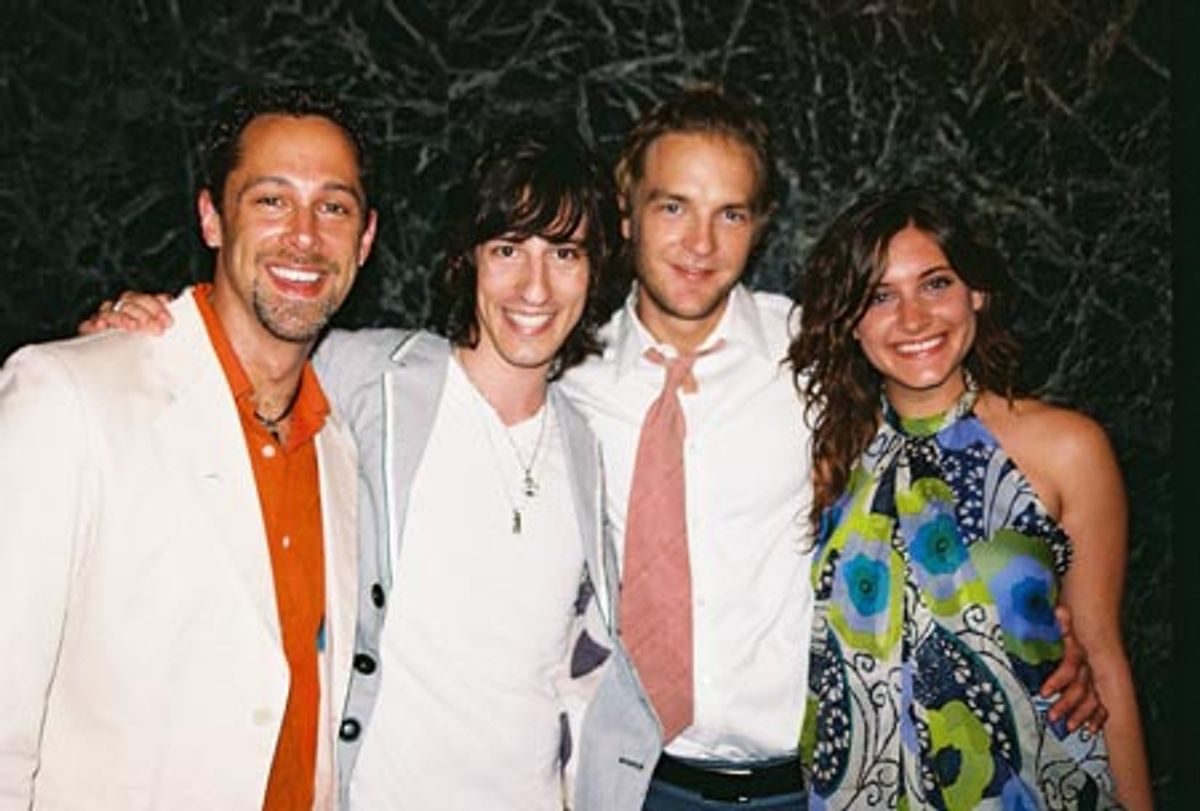 Andy Scheer (Trevor Project, Program & Outreach Director), Daniel Vosovic (Project Runway), Will Wikle and Alexi Tavel at 