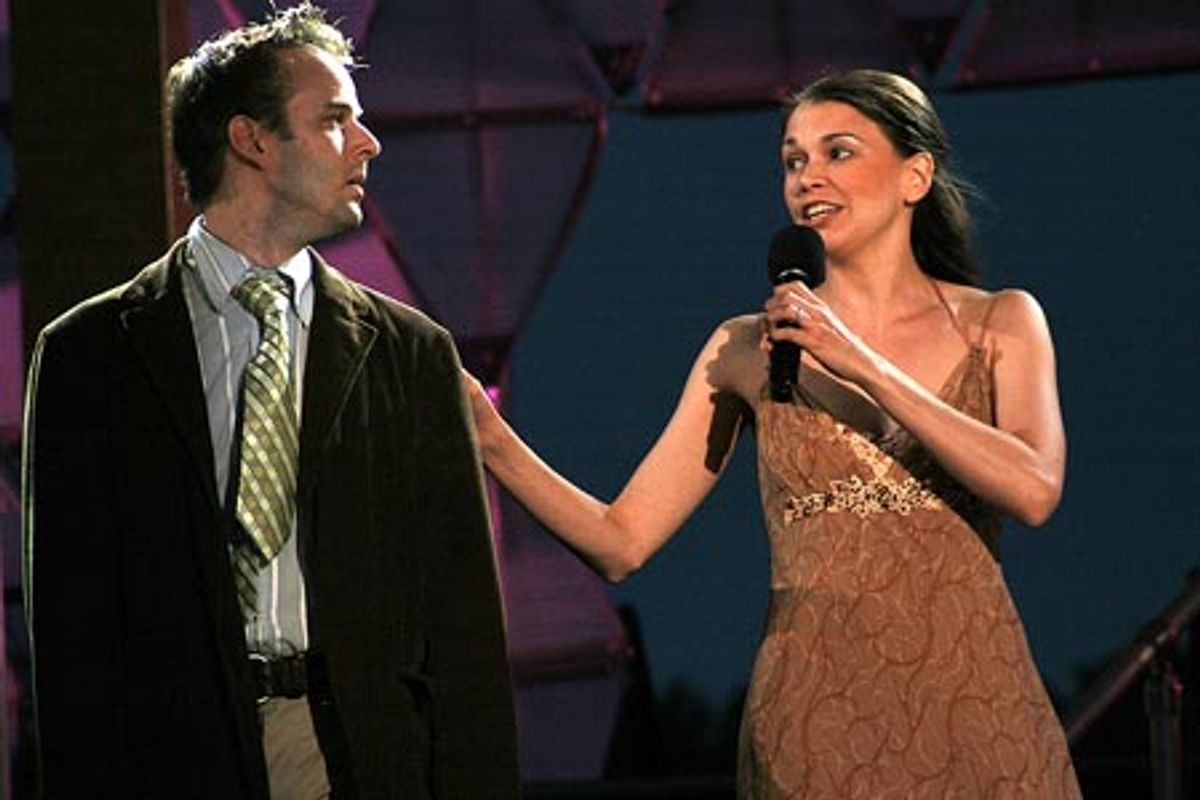 Noah Racey and Sutton Foster at 