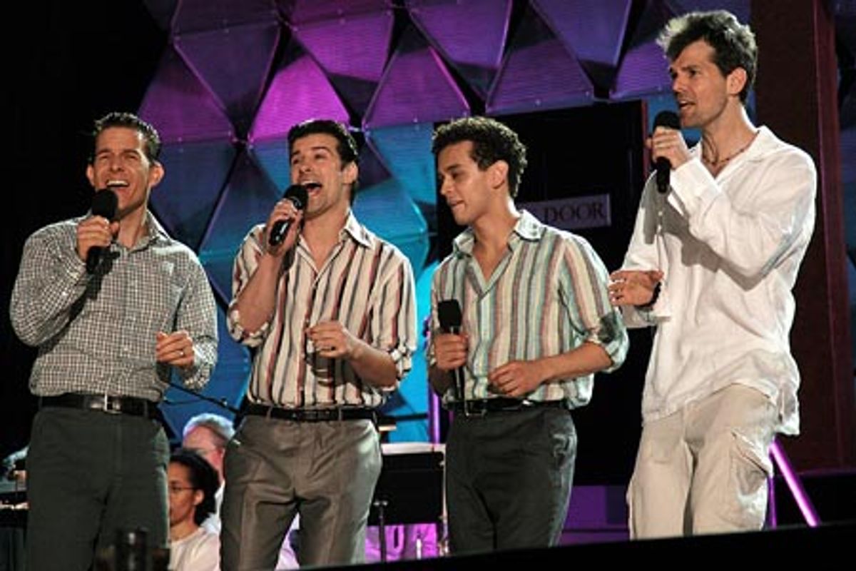 Jersey Boys Christian Hoff, Dominic Nolfi, Michael Longoria and J. Robert Spencer at 