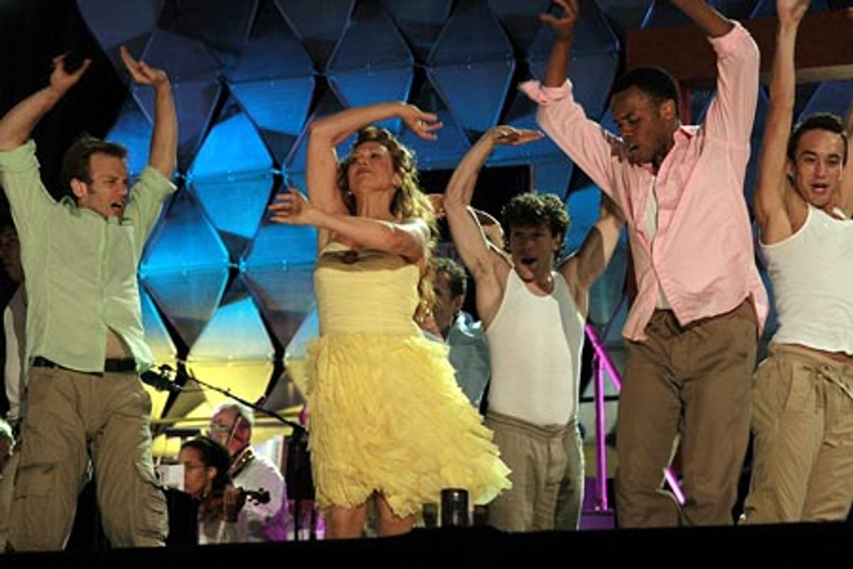 Carolee Carmello and boys at 