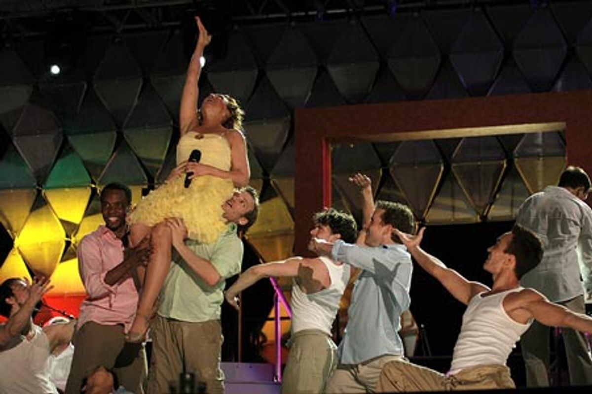 Carolee Carmello and boys at 