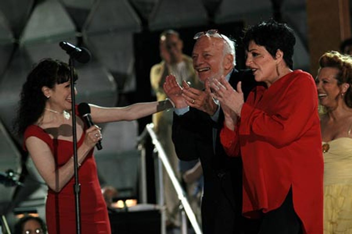 Bebe Neuwirth, Harold Prince and Liza Minnelli at 