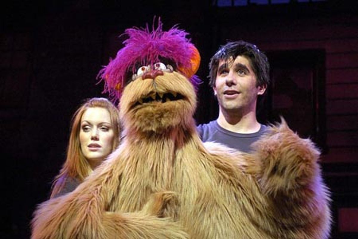 Clare Foster and Simon Lipkin as Trekkie Monster at 