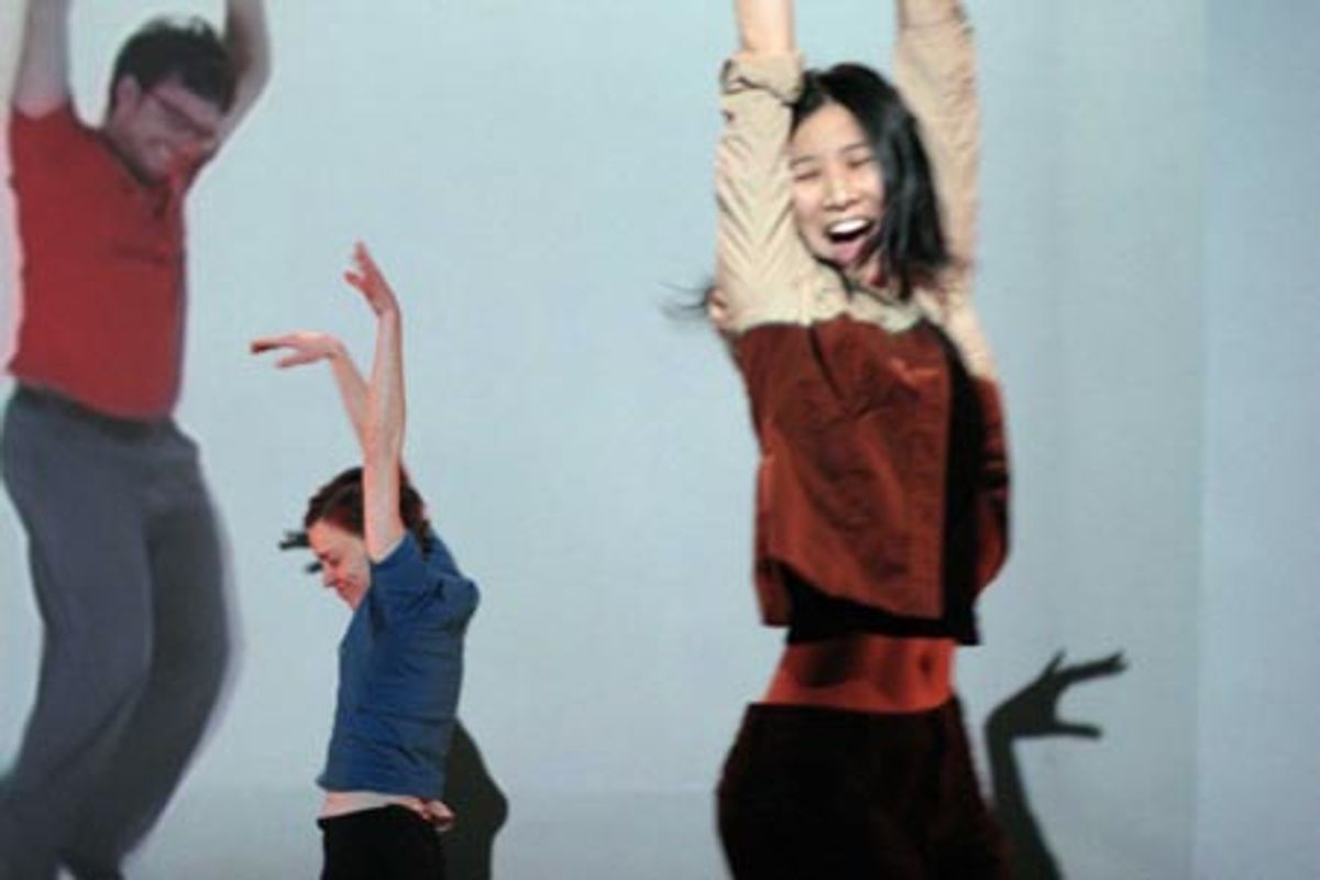 Trent Wolbe, Katy Myers and Shanti Crawford in 29 Friends, which plays Friday, July 28th and Saturday, July 29th and was conceived and choreographed by Megan Metcalf
 at 