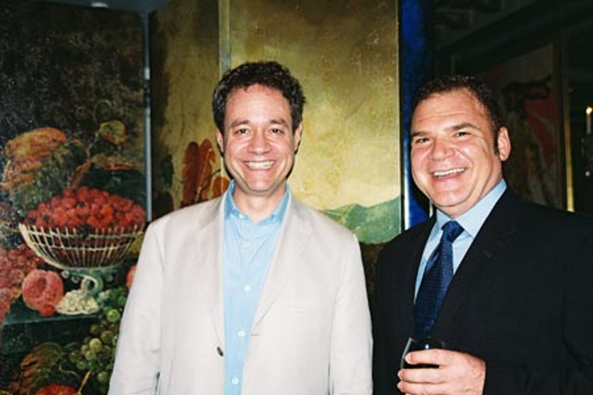 Mark Sendroff and Forbidden Broadway creator Gerard Alessandrini
 at 