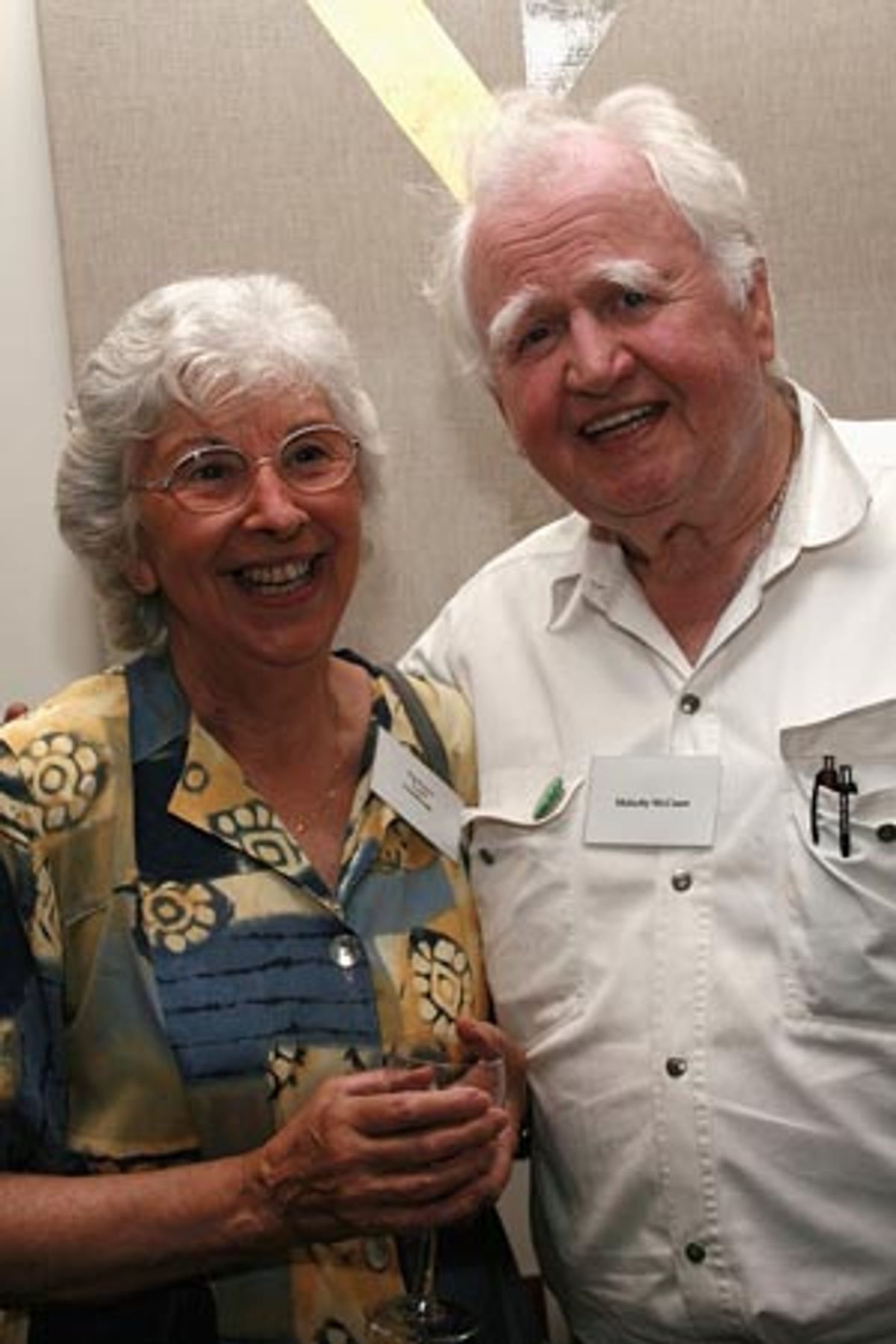 Peg Power and Malachy McCourt at 