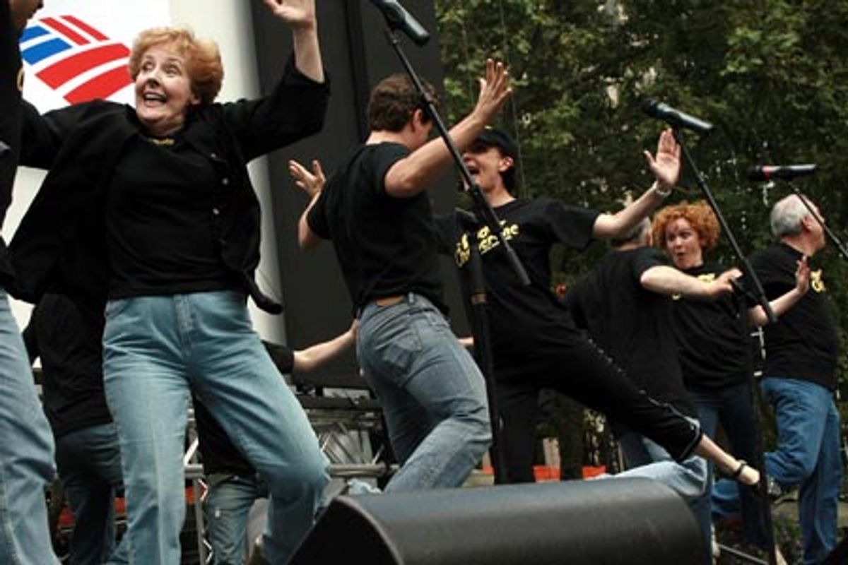 Cast members of The Drowsy Chaperone at 