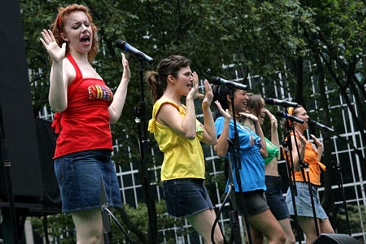 Casey Clark, Erin Crosby, Marie-France Arcilla, Erica Schroeder and Julie Dingman-Evans at 